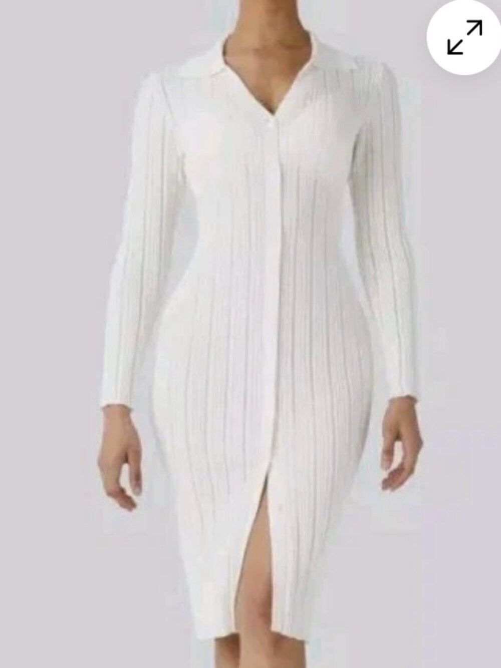 Halara Casual Button Bodycon Midi Sweater Dress